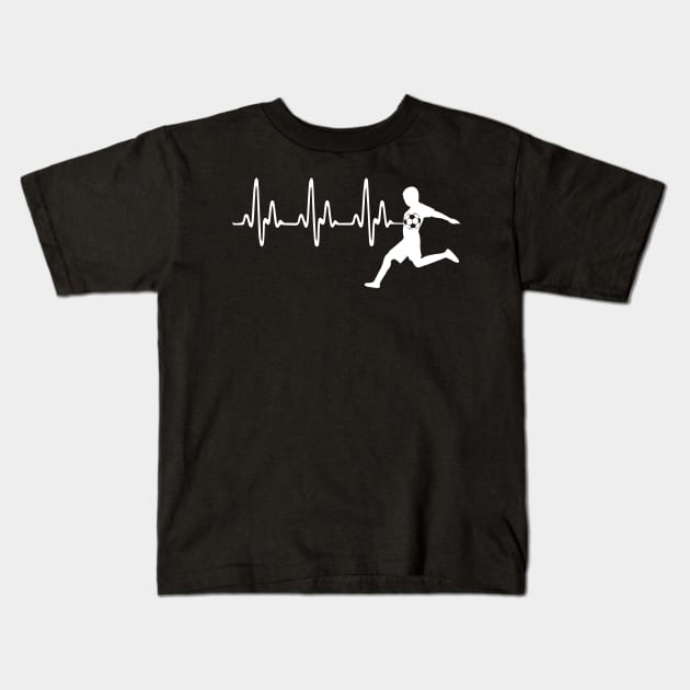 Soccer Heartbeat Kids T-Shirt by jMvillszz